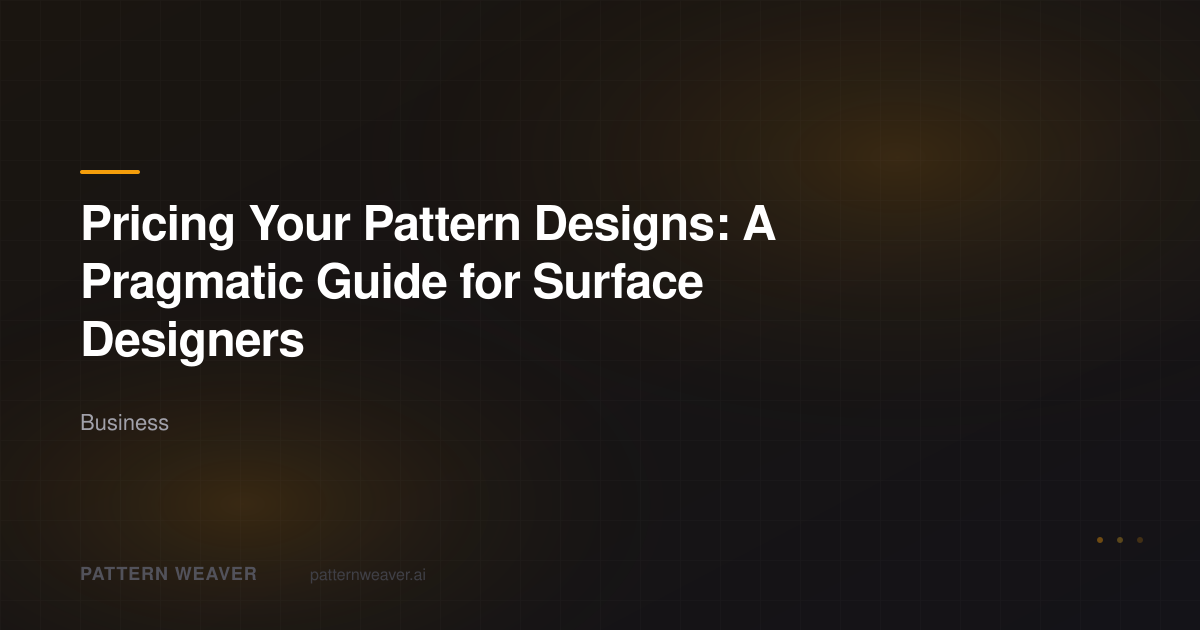 Pricing Pattern Designs: Complete Guide | Pattern Weaver
