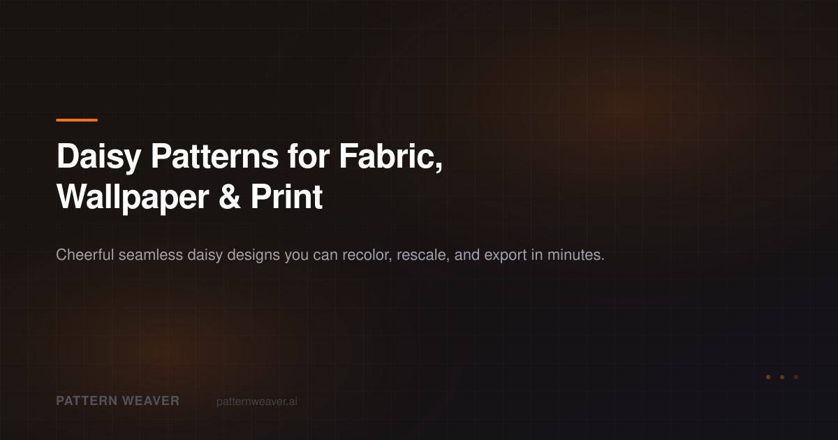 Daisy Patterns: Seamless Floral Designs | Pattern Weaver