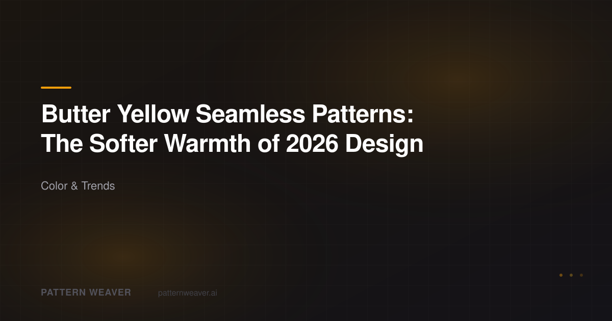 Butter Yellow Seamless Patterns: Warm & Approachable Design