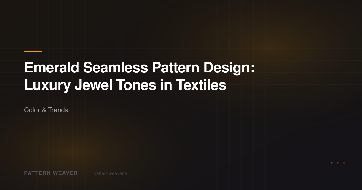 Emerald Seamless Pattern Design | Pattern Weaver