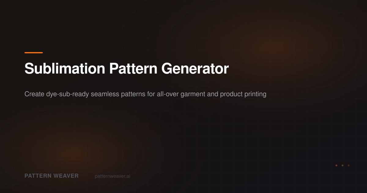 Sublimation Pattern Generator — Create All-Over Print Designs | Pattern ...