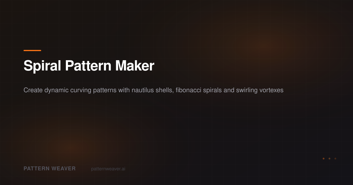 Spiral Pattern Maker — Create Seamless Swirl and Fibonacci Designs ...