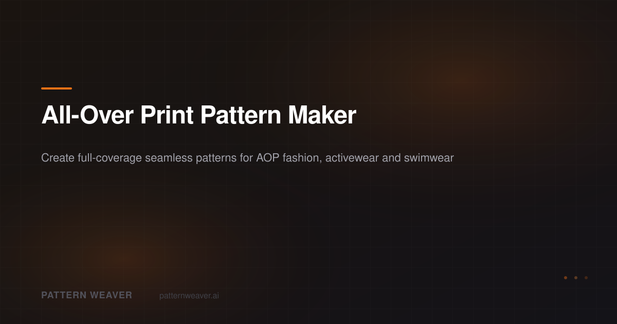 All-Over Print Pattern Maker — AOP Fashion & Activewear Designs ...