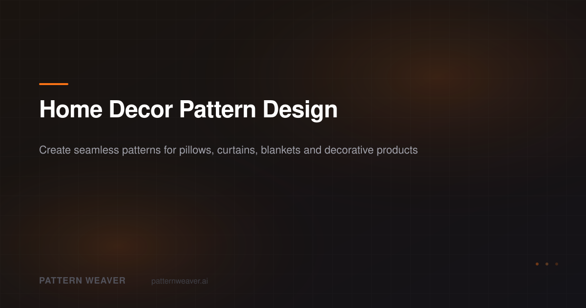 Home Decor Pattern Design — Cushions, Curtains, Rugs & Surfaces ...
