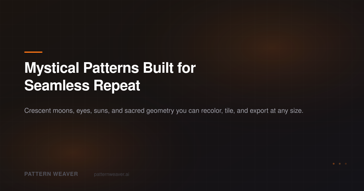 Mystical Patterns: Seamless Esoteric Designs | Pattern Weaver