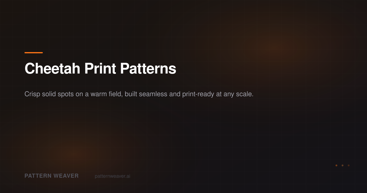 Cheetah Print Patterns: Seamless Designs | Pattern Weaver