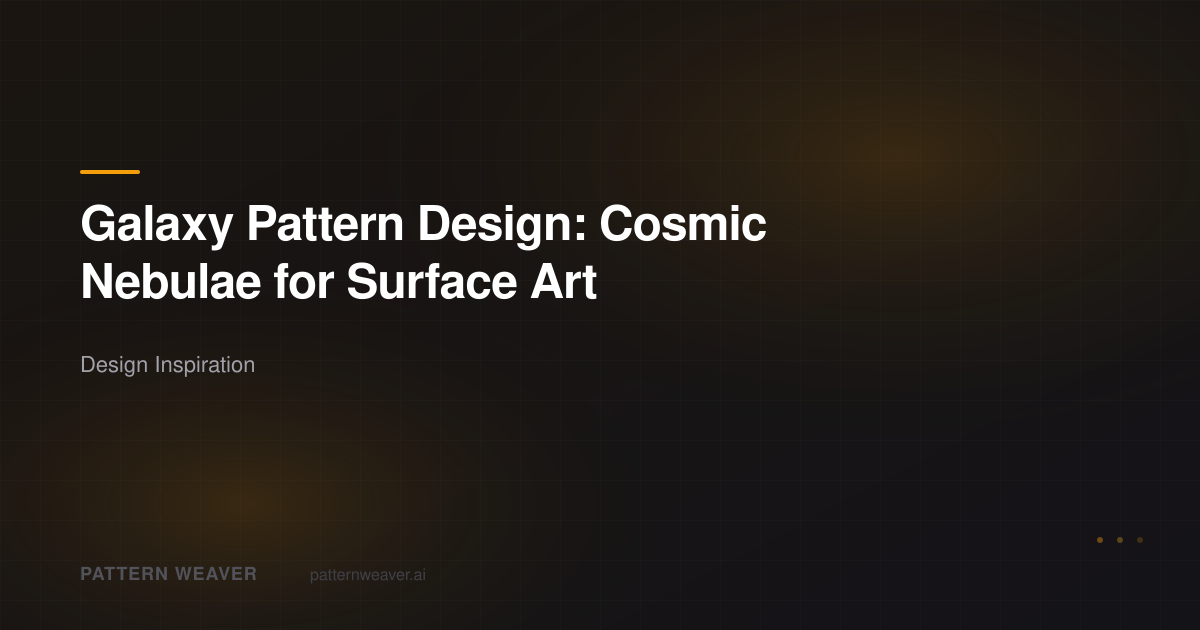 Galaxy Pattern Design: Cosmic Nebulae for Surface Art