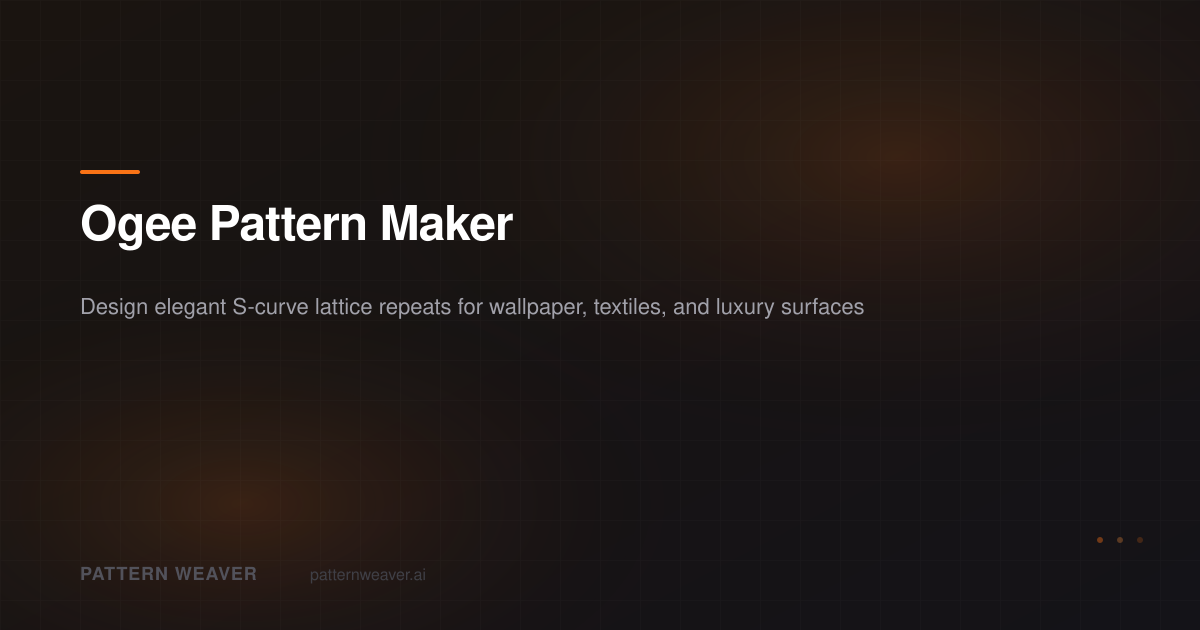 Ogee Pattern Maker — Create Seamless Ogee Designs | Pattern Weaver