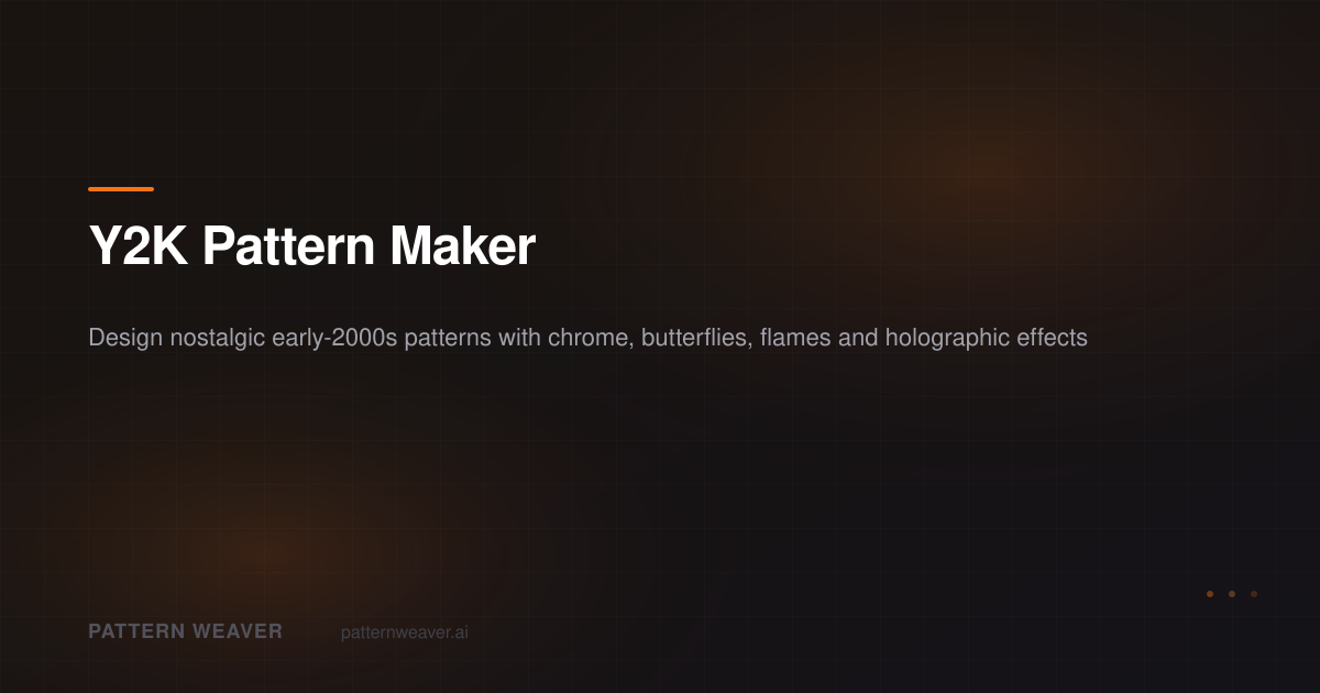Y2K Pattern Maker — Create Early 2000s Cyber Aesthetic Designs ...