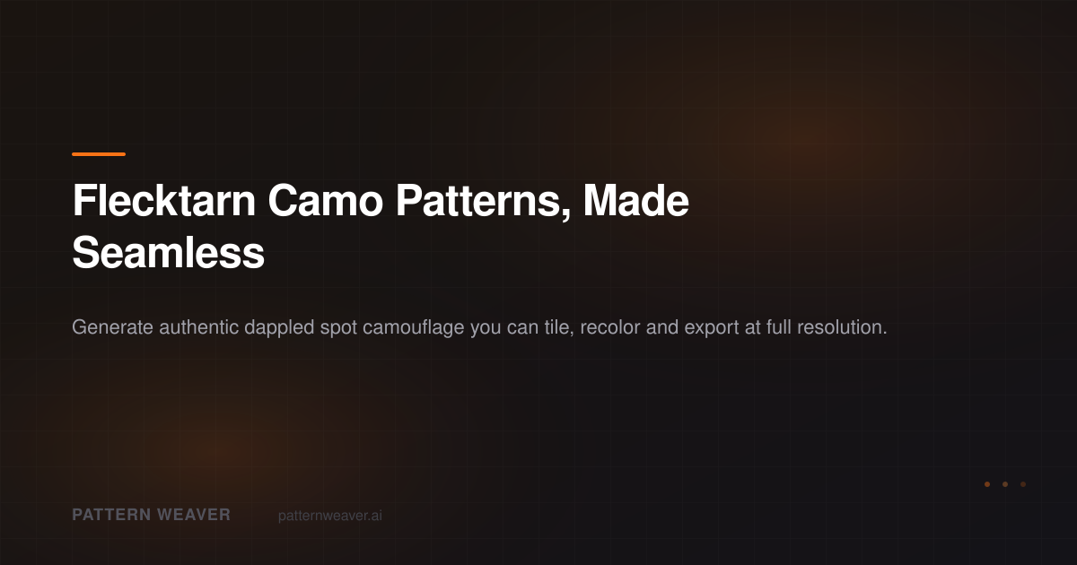 Flecktarn Camo Patterns Generator | Pattern Weaver