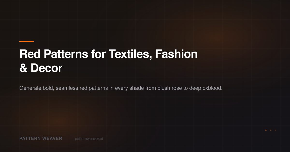 Red Patterns: Bold Seamless Designs | Pattern Weaver
