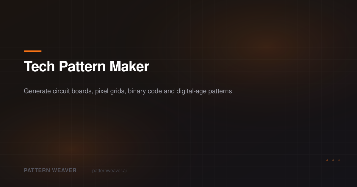 Tech Pattern Maker —Circuit Board and Digital Designs | Pattern Weaver