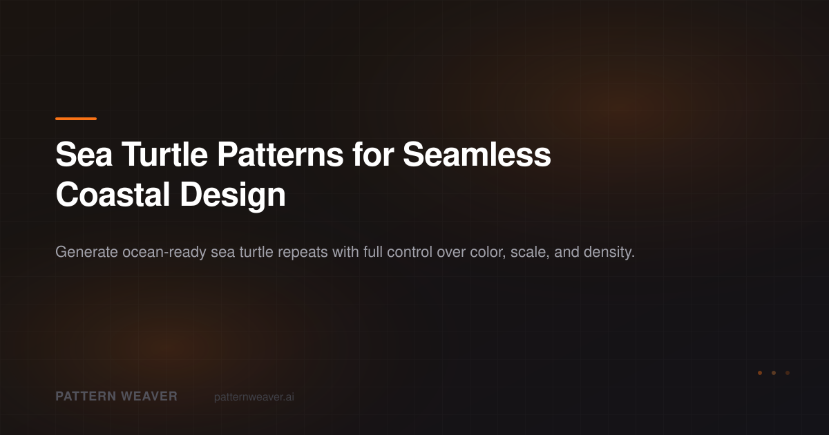 Sea Turtle Patterns: Seamless Ocean Designs | Pattern Weaver