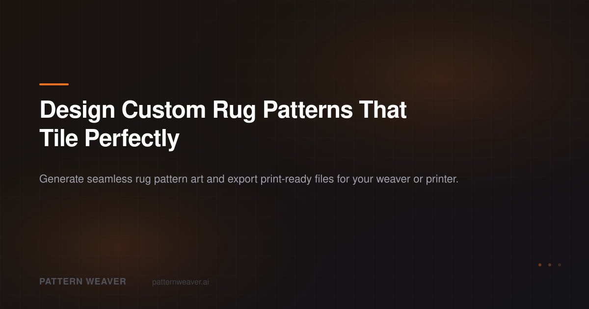Rug Patterns: Design Seamless Rug Art | Pattern Weaver
