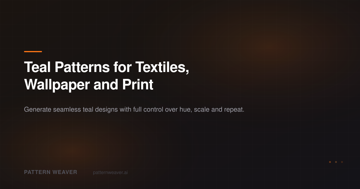 Teal Patterns: Seamless Designs to Download | Pattern Weaver
