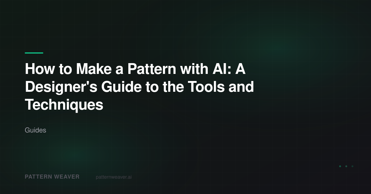 How to Make a Pattern with AI: A Designer's Guide to the Tools and ...
