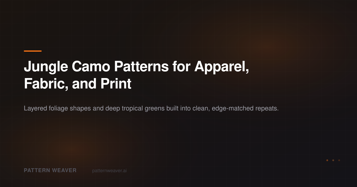 Jungle Camo Patterns: Seamless Designs | Pattern Weaver