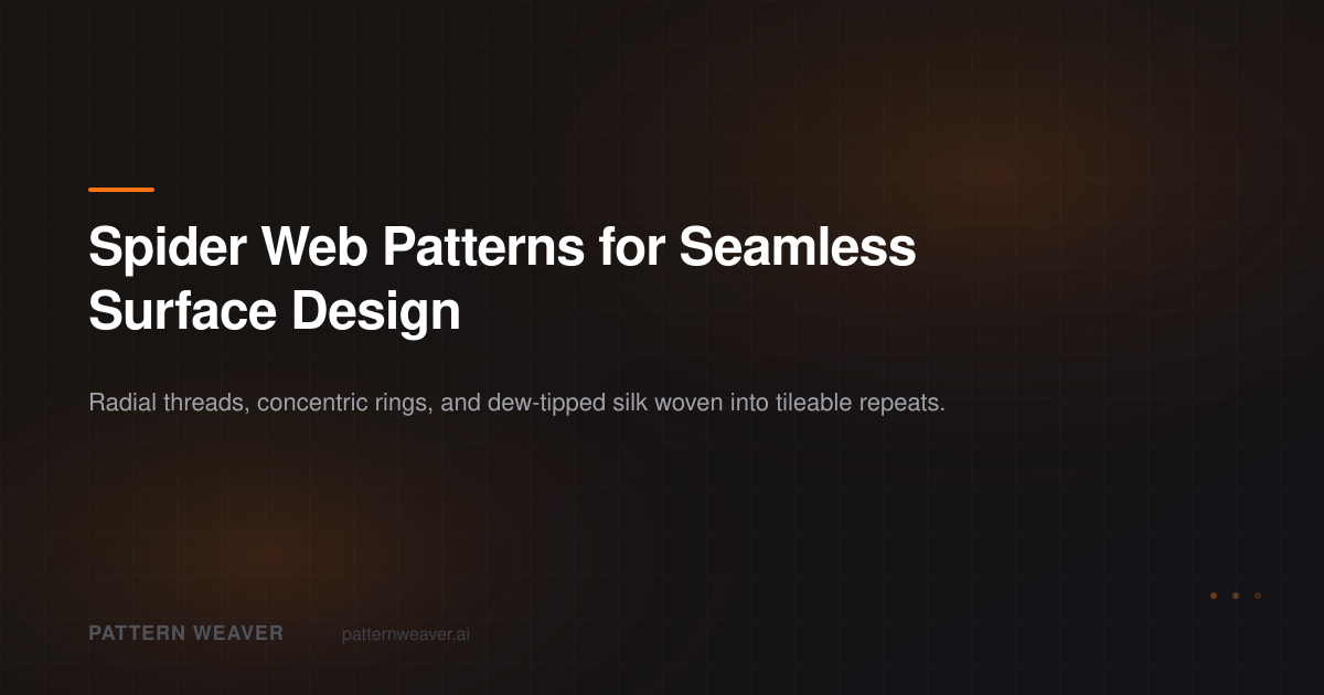 Spider Web Patterns - Seamless Designs | Pattern Weaver