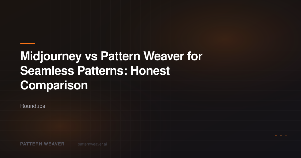 Midjourney vs Pattern Weaver — Seamless Pattern Comparison | Pattern Weaver