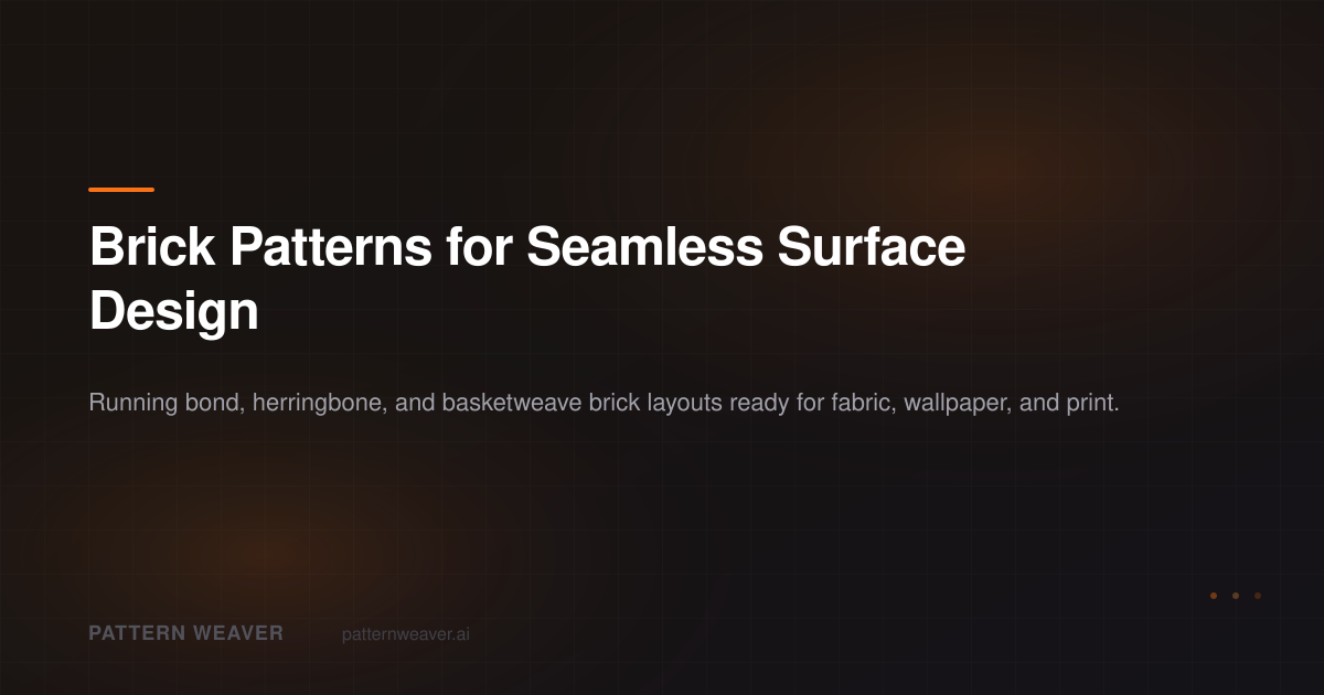 Brick Patterns | Seamless Designs | Pattern Weaver