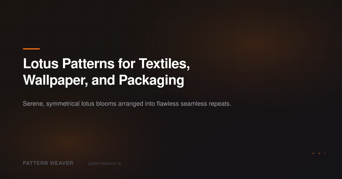 Lotus Patterns: Seamless Floral Designs | Pattern Weaver