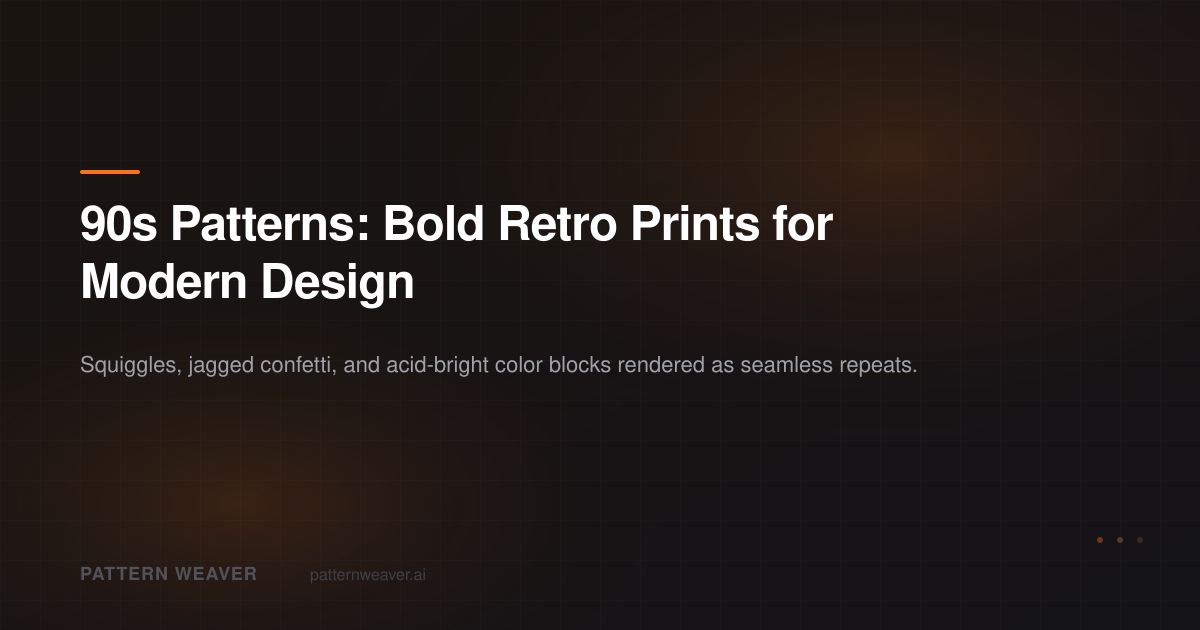 90s Patterns: Retro Designs You Can Customize | Pattern Weaver