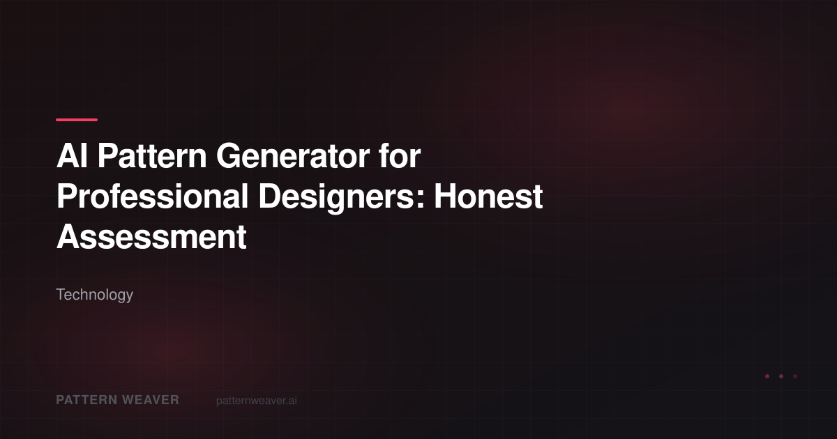 AI Pattern Generator for Professional Designers — Honest Assessment ...