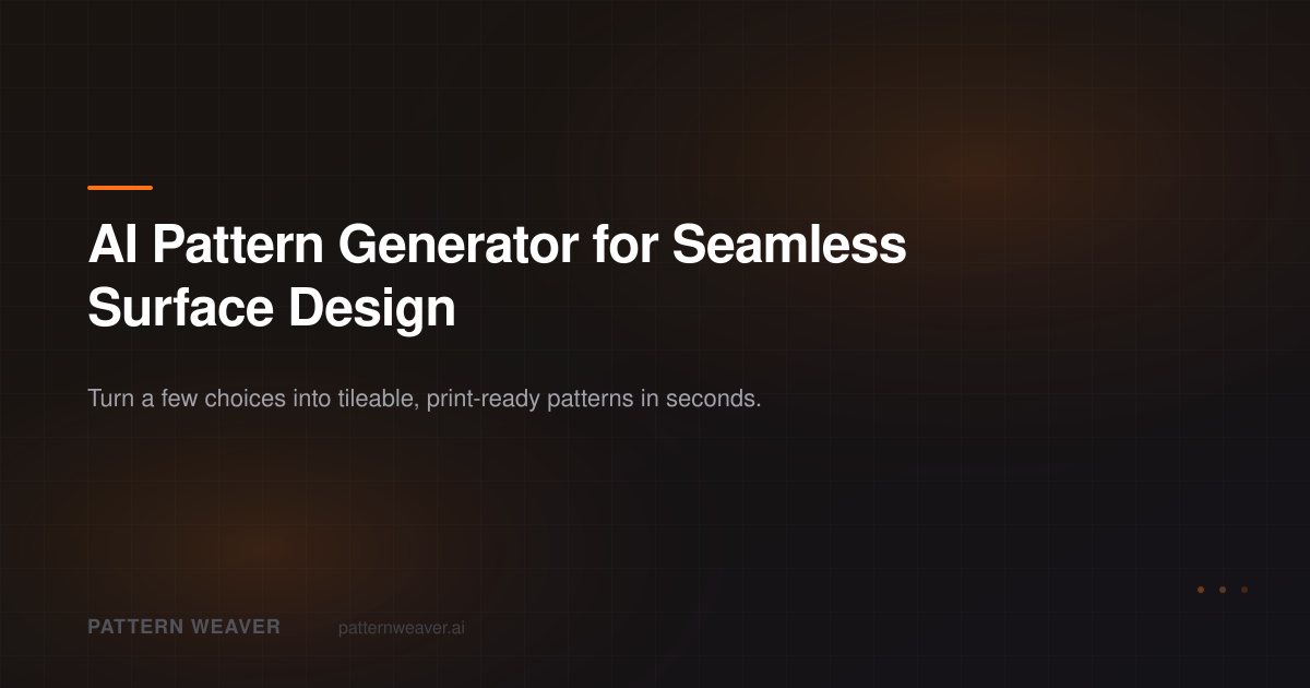 AI Pattern Generator for Seamless Designs | Pattern Weaver