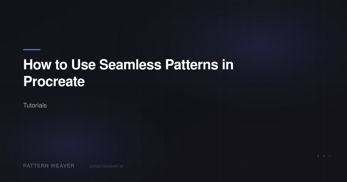 How to Use Seamless Patterns in Procreate | Pattern Weaver