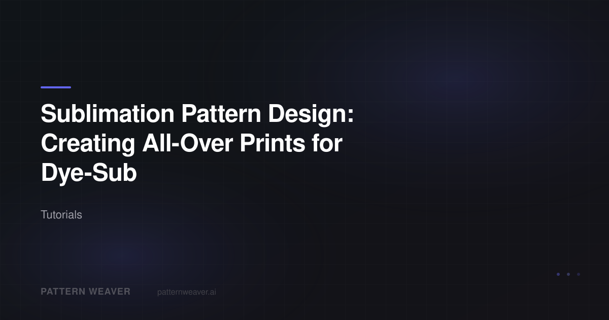 Sublimation Pattern Design: Creating All-Over Prints for Dye-Sub ...