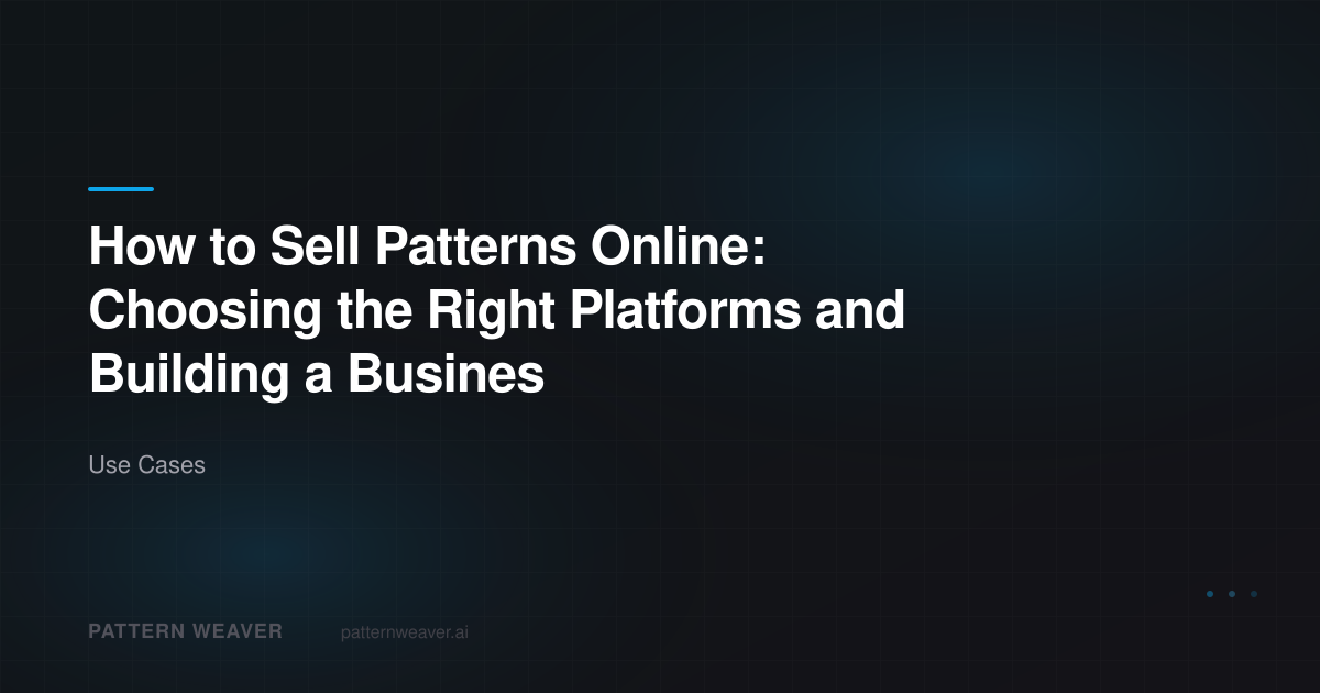 How to Sell Patterns Online: Etsy, Spoonflower, Creative Market & More ...