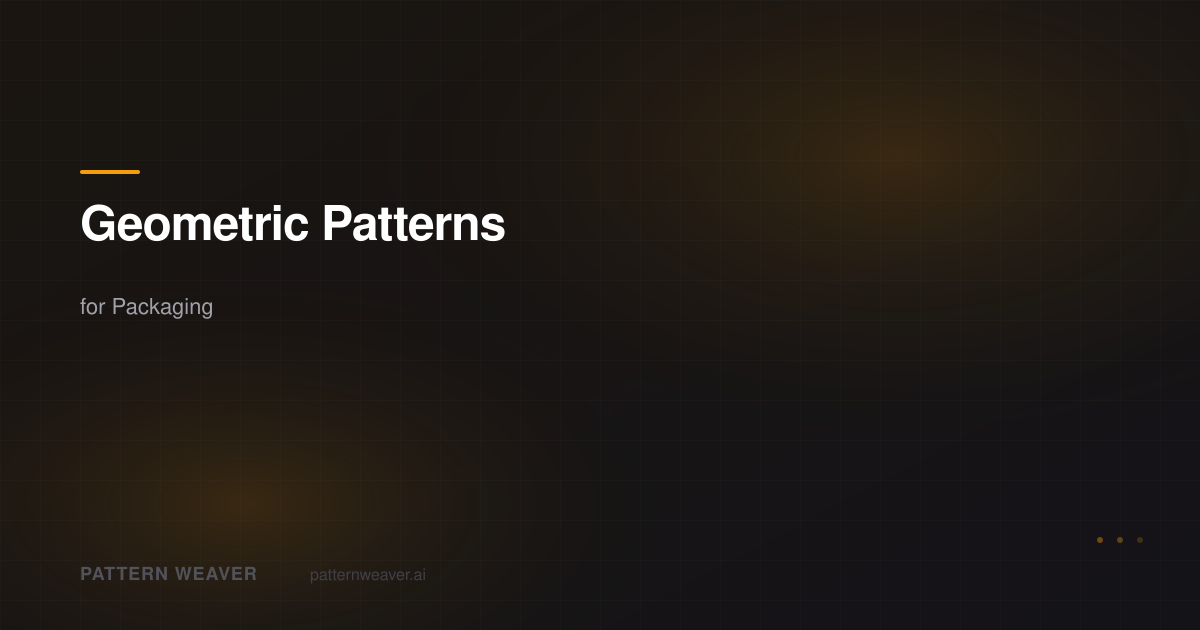 Geometric Patterns for Packaging — AI Pattern Generator | Pattern Weaver