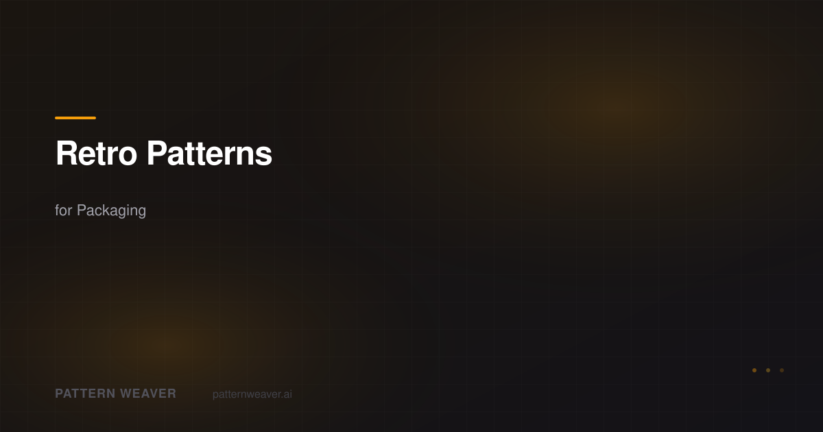 Retro Patterns for Packaging — AI Pattern Generator | Pattern Weaver