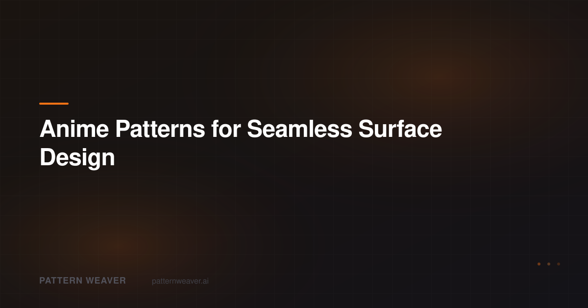 Anime Patterns: Seamless Designs to Print | Pattern Weaver