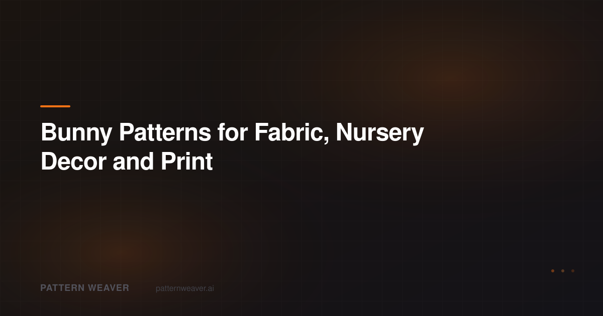 Bunny Patterns: Seamless Rabbit Prints | Pattern Weaver