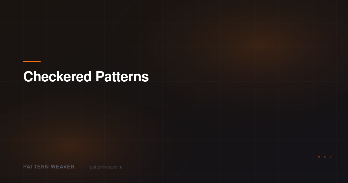 Checkered Patterns: Make & Download Free | Pattern Weaver