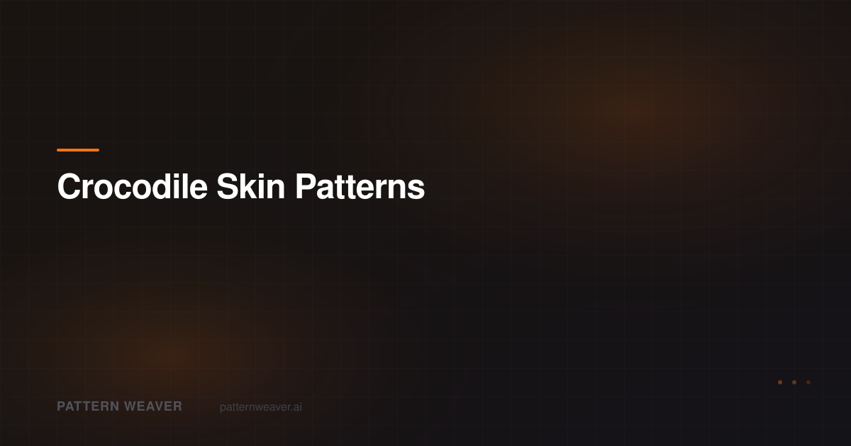 Crocodile Skin Patterns: Seamless Designs | Pattern Weaver