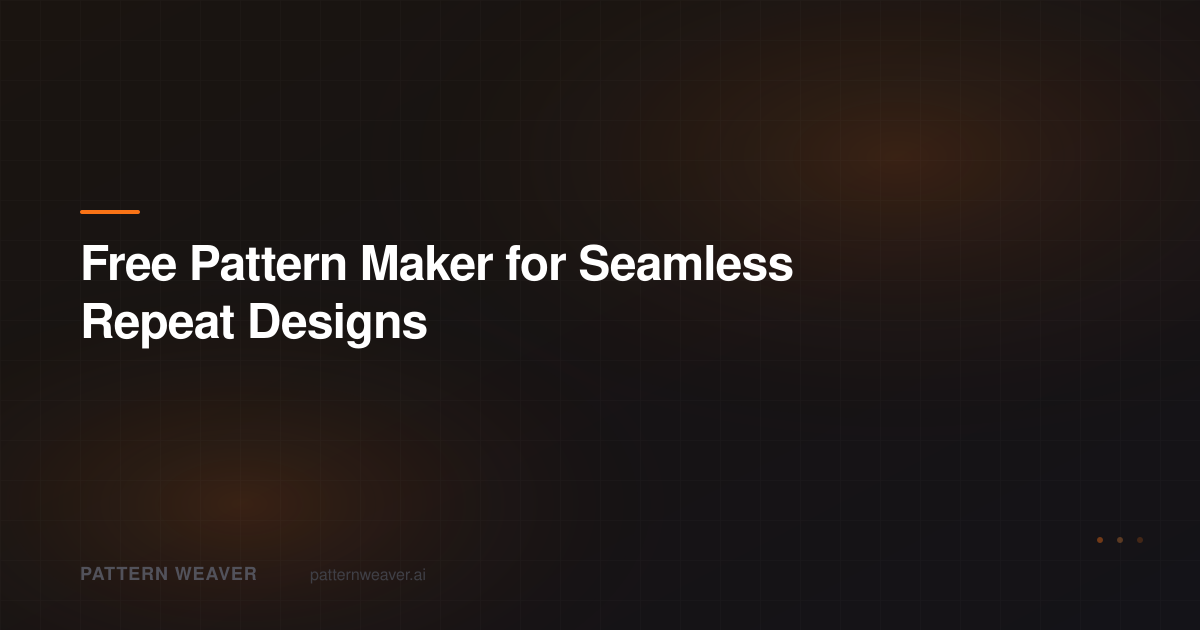 Free Pattern Maker: Design Seamless Tiles | Pattern Weaver
