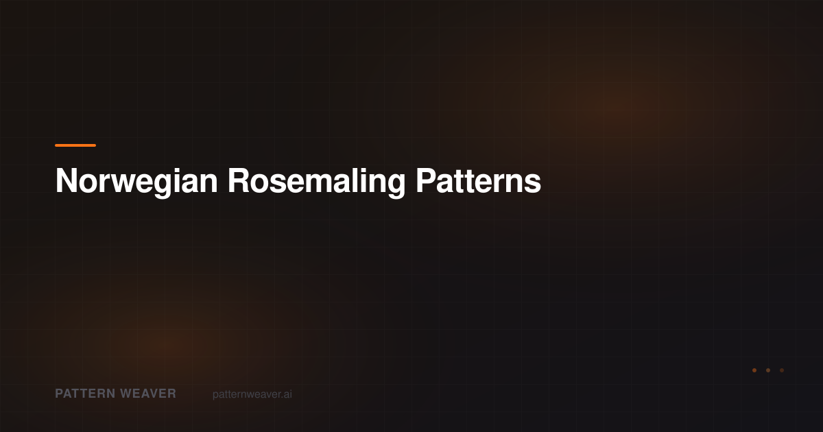 Norwegian Rosemaling Patterns Generator | Pattern Weaver