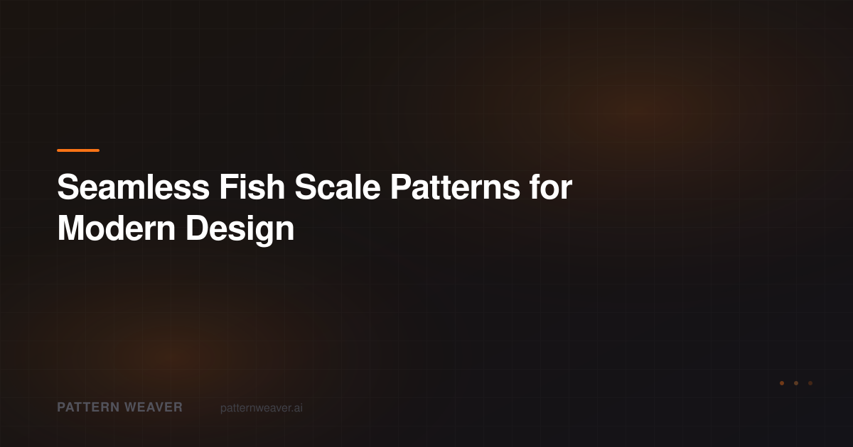 Fish Scale Patterns: Seamless Scallop Designs | Pattern Weaver