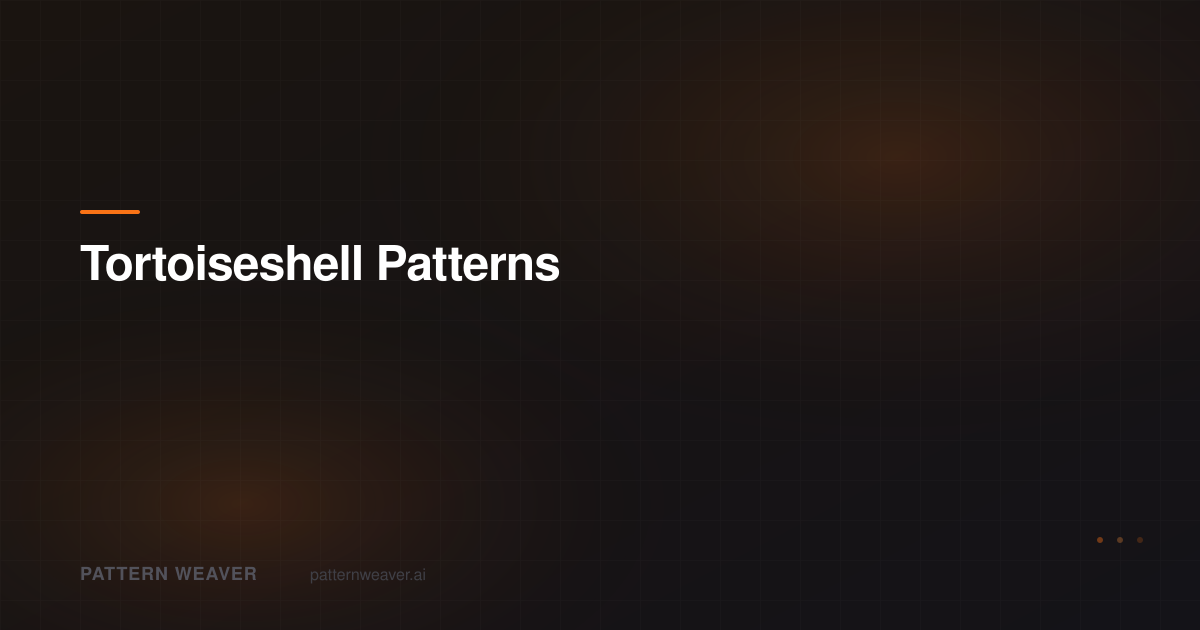 Tortoiseshell Patterns: Amber Mottled Designs | Pattern Weaver