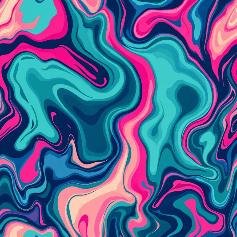 Seamless abstract fluid multi pattern tile