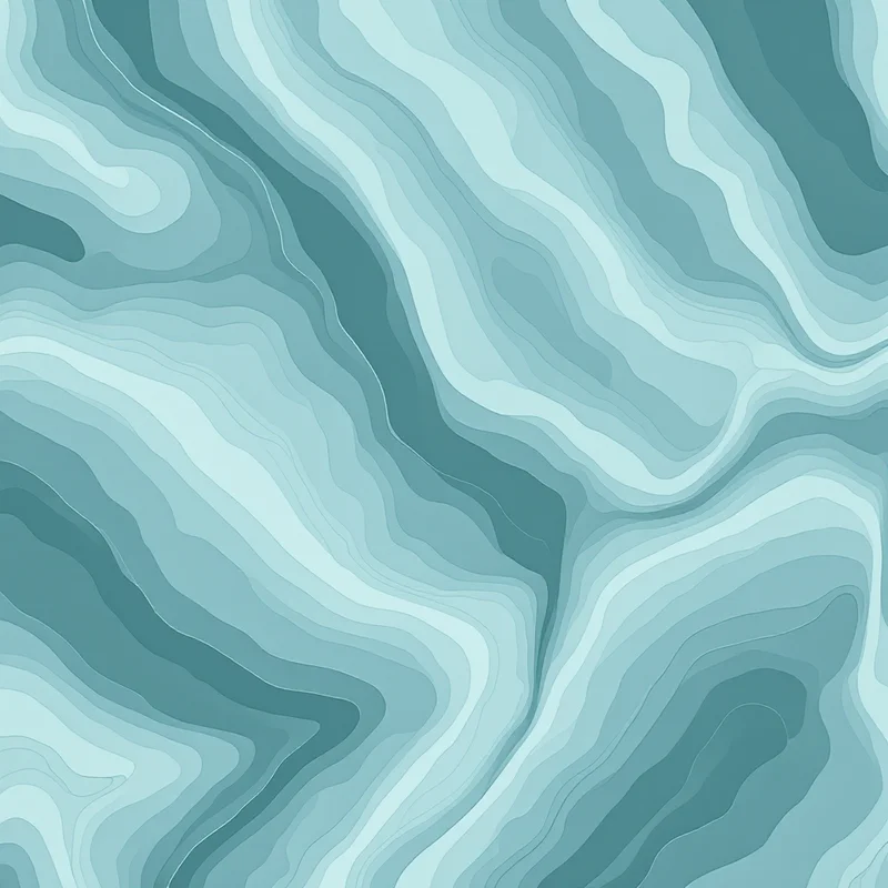 Seamless abstract topographic teal pattern tile