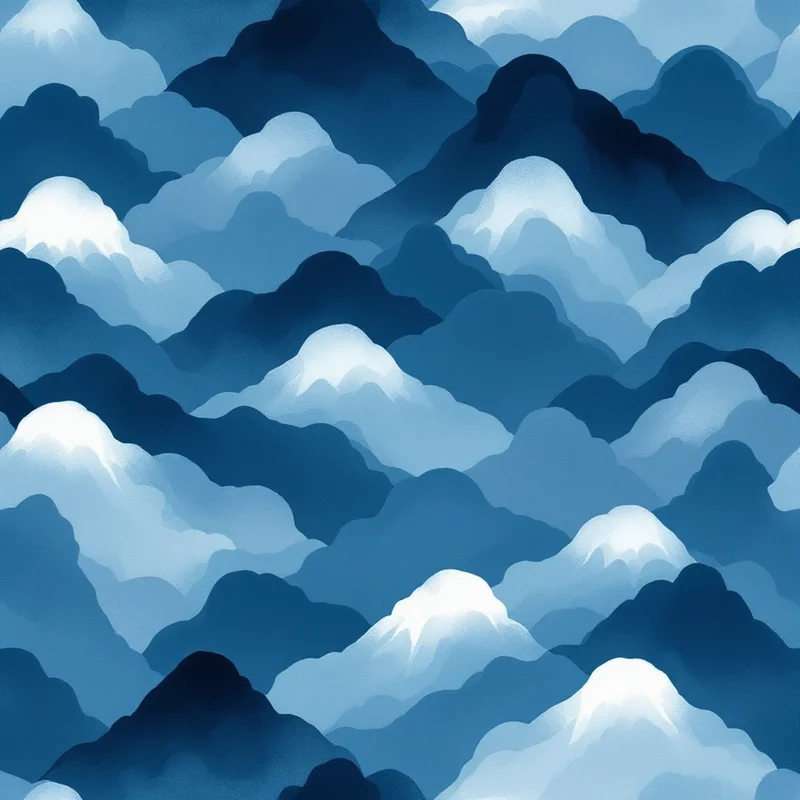 Seamless abstract waterink indigo pattern tile