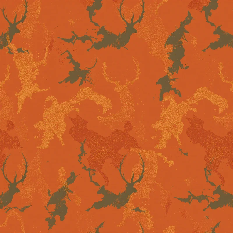 Seamless animal deer forest pattern tile