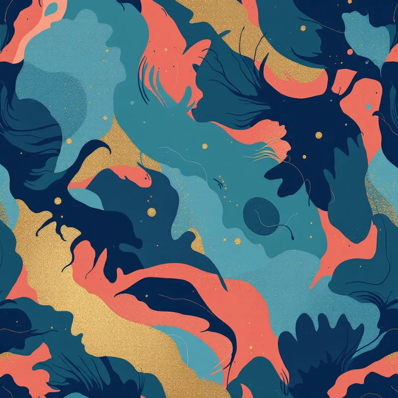 Seamless animal parrot multi pattern tile