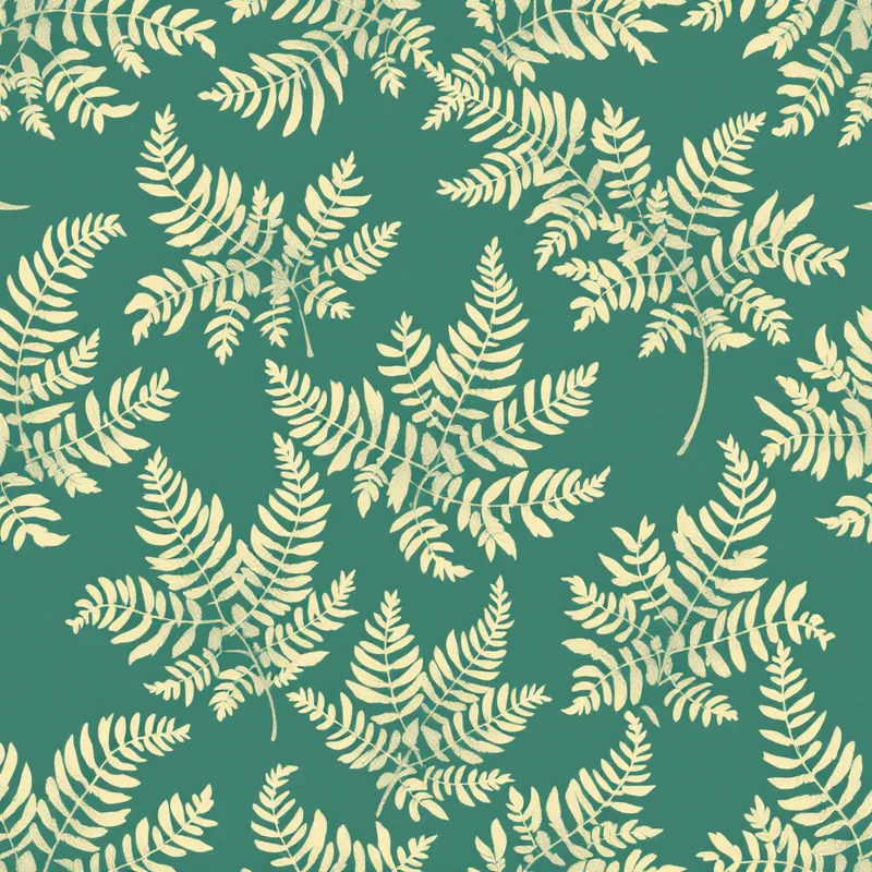 Seamless botanical fern green pattern tile