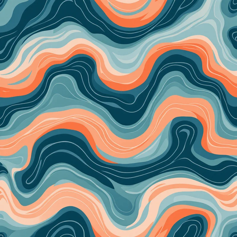 Seamless crochet ripple rainbow pattern tile