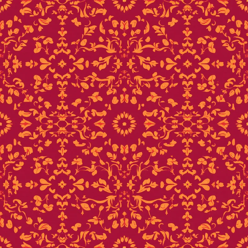 Seamless cultural indian magenta pattern tile