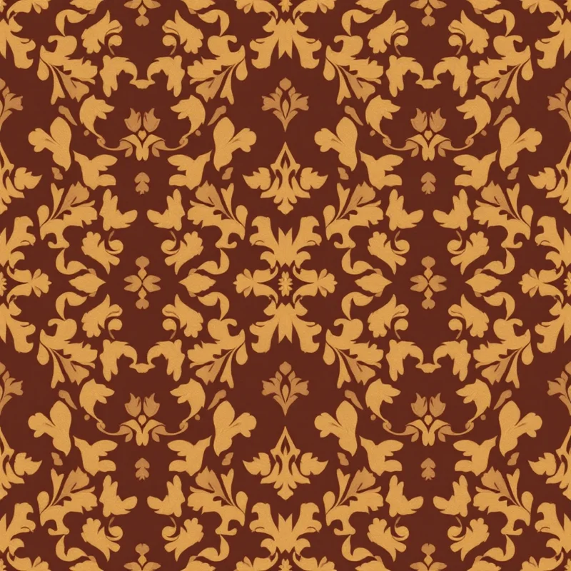 Gold Damask free seamless pattern tile